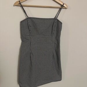 Garage Black and White Gingham Mini Dress